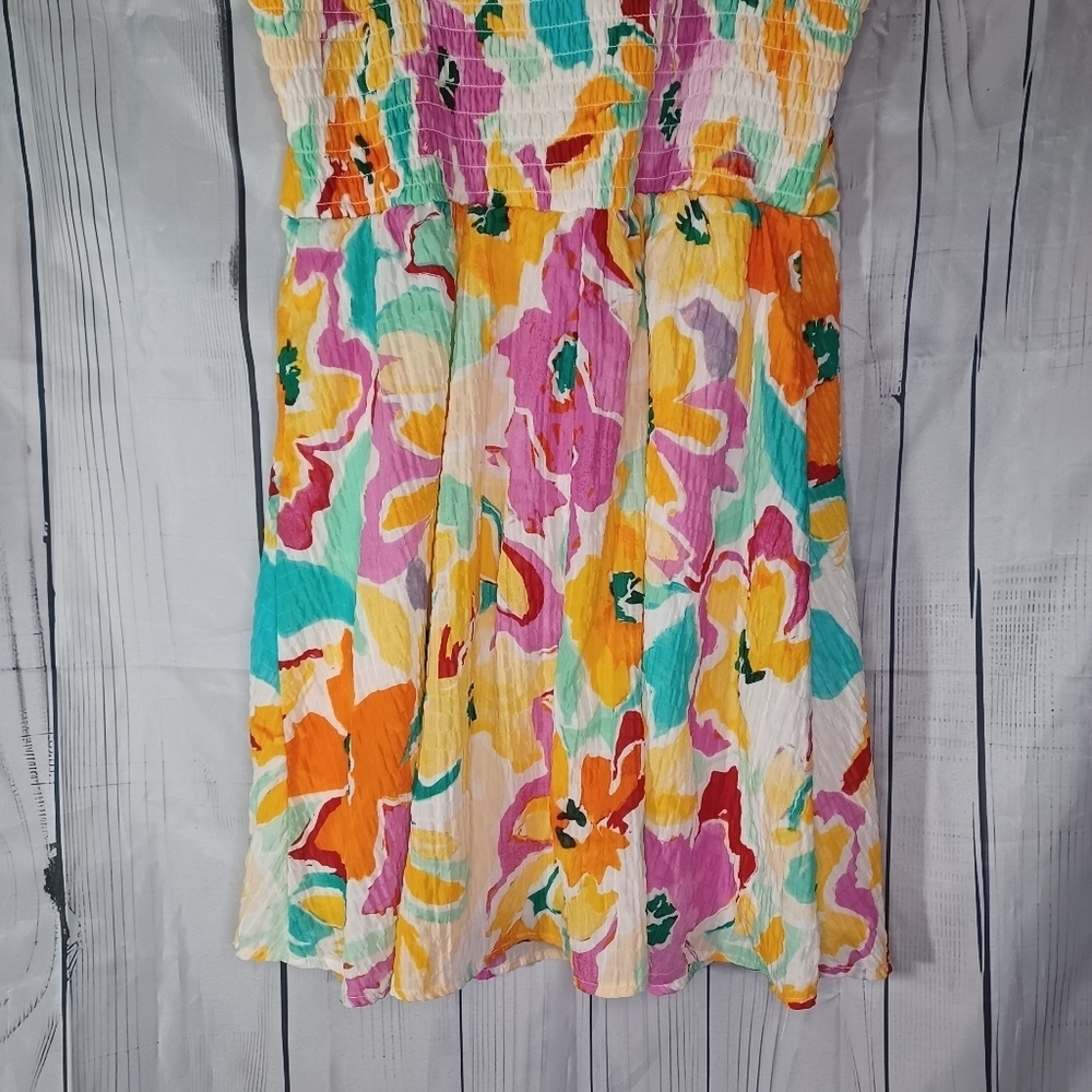 Lily Rose Floral Sleeveless Square Neck Coquette Skater Garden Party Dress - Picture 9 of 9